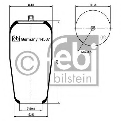FEBI BILSTEIN 44587 Boot, air suspension
